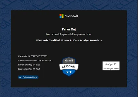 Microsoft Certified: Power BI Data Analyst Associate