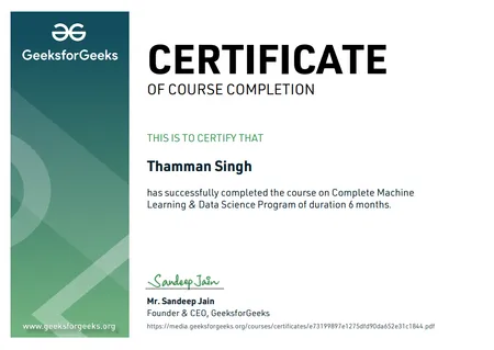 Complete Machine Learning & Data Science
