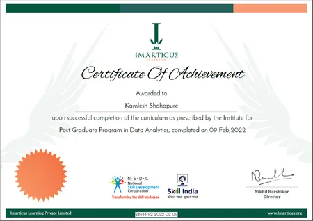 Post Graduation Program in Data Analytics