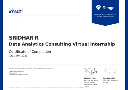 Data Analytics Virtual Internship Program