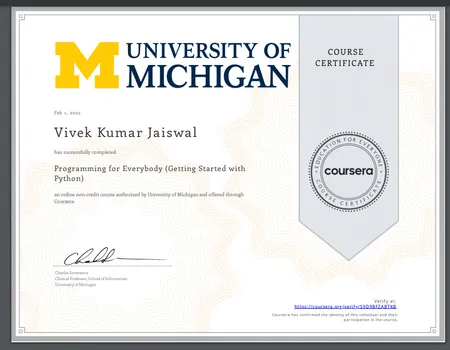 Programming for Everybody (Getting Started with Python)