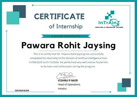 Artificial Intelligence Intern
