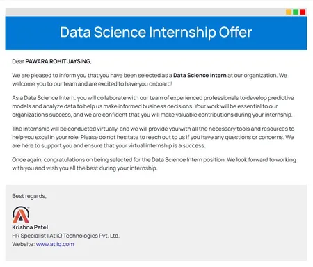 Data Science Intern