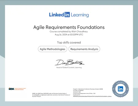 Agile Requirements Foundations