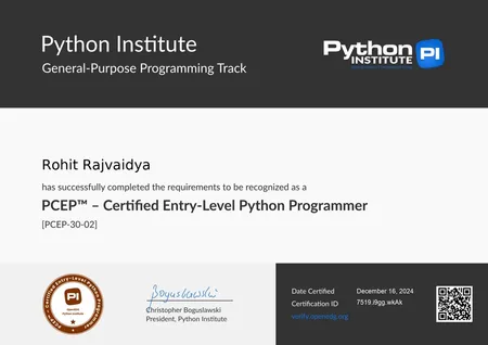 [PCEP-30-02] PCEP™ – Certified Entry-Level Python Programmer