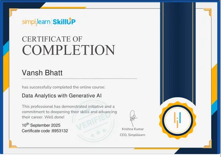 Data Analytics with Generative AI