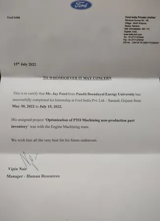 Ford  India - Inventory Analyst