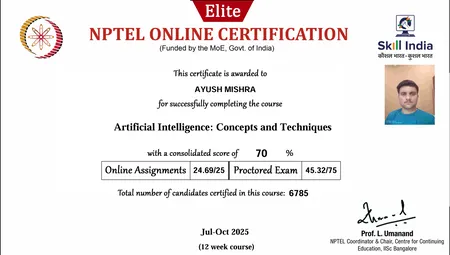 Artificial Intelligence : Concepts and Techniques