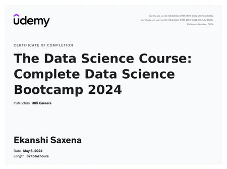 The Data Science Course: Complete Data Science Bootcamp 2024