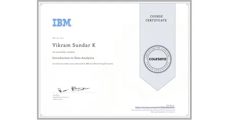 Introduction to Data Analytics - Coursera