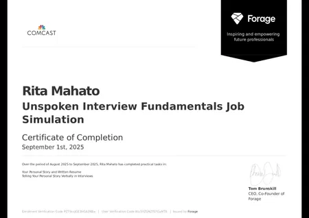 Comcast - Unspoken Interview Fundamentals Job Simulation