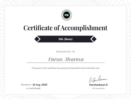 Portfolio - Varun Sharma | Codebasics