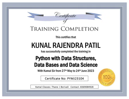Python with Data Structures,   Data Bases and Data Science