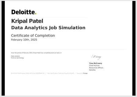 Deloitte - Data Analytivcs Job Simulation