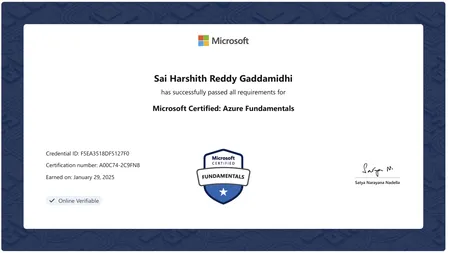 Portfolio - Sai Harshith Reddy Gaddamidhi | Codebasics