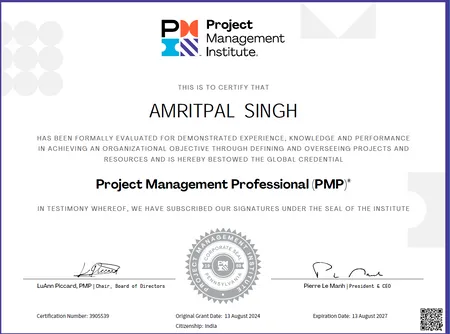 Porject Management Professional(PMP)
