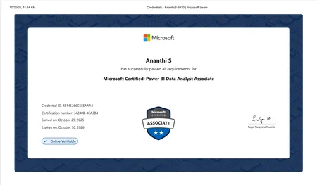 Microsoft Certified: Power BI Data Analyst Associate