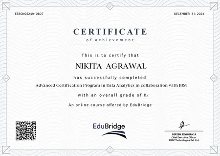Advanced Data Analytics in collaboration with IBM