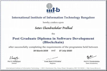 AI/ML Certificate from IIITB