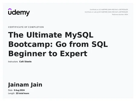 The Ultimate MySQL Bootcamp