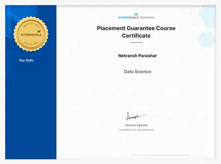 Data Science Placement guarantee course - Internshala Trainings