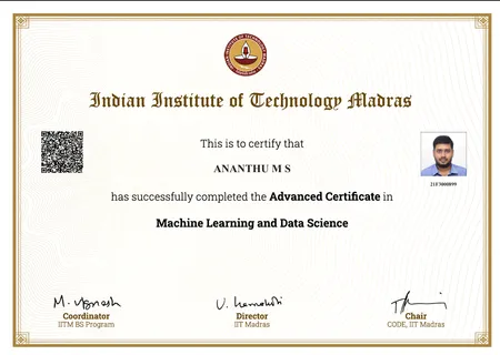 Diploma in Data Science (IIT MADRAS)