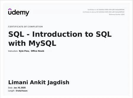 Portfolio - Ankit Limani | Codebasics
