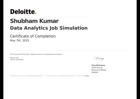 Deloitte Data Analytics Job Simulation – Forage