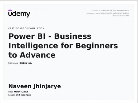 Power BI: Business Intelligence for Beginners To Advanced