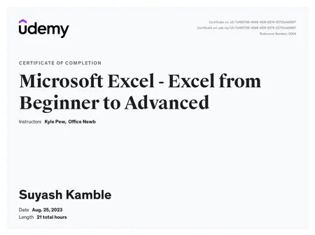 Advanced Excel