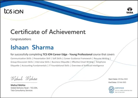 Portfolio - Ishaan Sharma | Codebasics