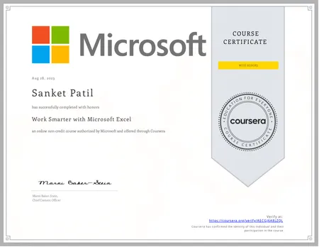Work Smarter with Microsoft Excel