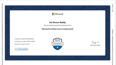 Microsoft Certified: Azure Fundamentals