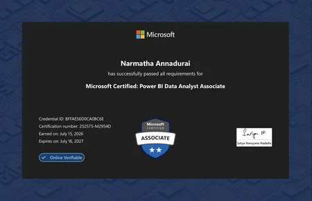 Microsoft Certified: Power BI Data Analyst Associate