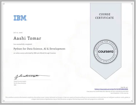 IBM-Python for Data Science, AI & Development