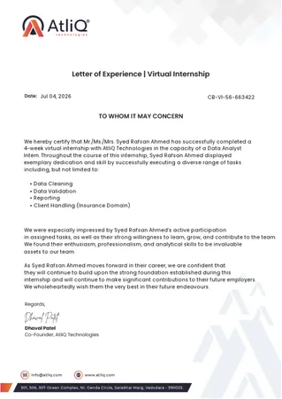 Virtual Internship