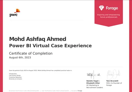Pwc Switzerland - Power BI Virtual Case Experience