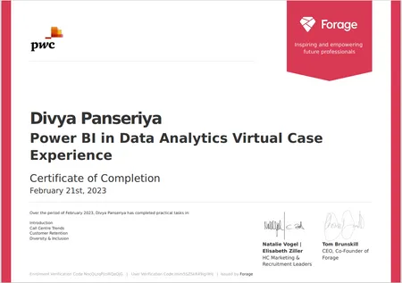 Power Bi In Data Analytics Virtual Case Experience