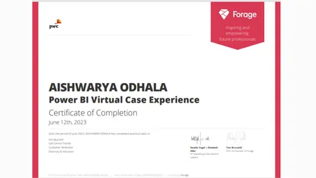 PwC Virtual Case Internship Completion