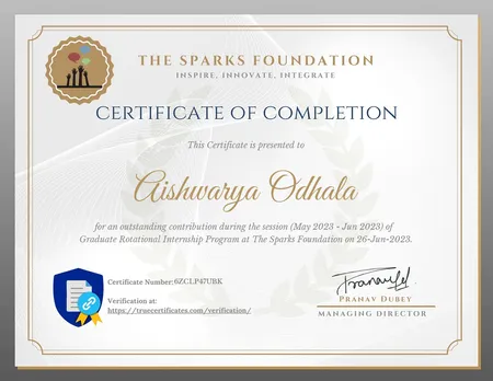 Sparks Foundation Internship