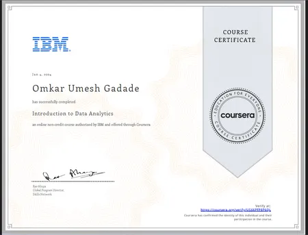 Introduction to Data Analytics