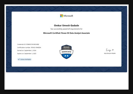 Microsoft Power BI Certification