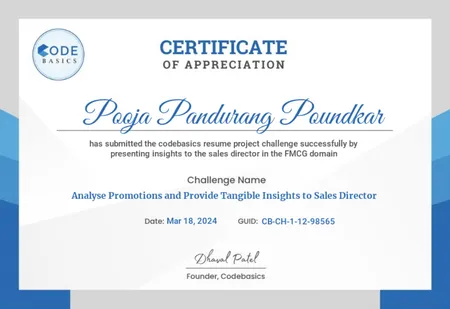 Certificate of Appreciation