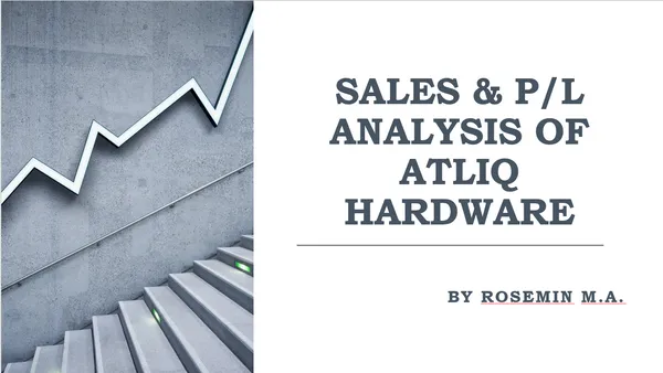 Sales and P/L Analysis for Atliq Hardwares using MS Excel