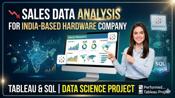 📉  𝗦𝗮𝗹𝗲𝘀 𝗗𝗮𝘁𝗮 𝗔𝗻𝗮𝗹𝘆𝘀𝗶𝘀 𝗳𝗼𝗿 𝗜𝗻𝗱𝗶𝗮-𝗕𝗮𝘀𝗲𝗱 𝗛𝗮𝗿𝗱𝘄𝗮𝗿𝗲 𝗖𝗼𝗺𝗽𝗮𝗻𝘆 | 📊 Tableau Project