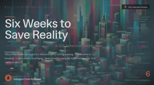 SQL Detective: The Six-Week Reality Restoration Project