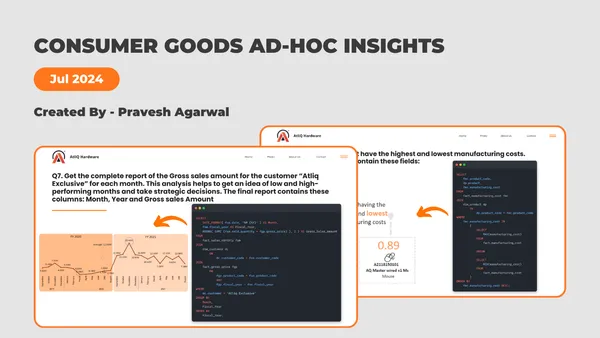 Consumer Goods Ad-Hoc Insights