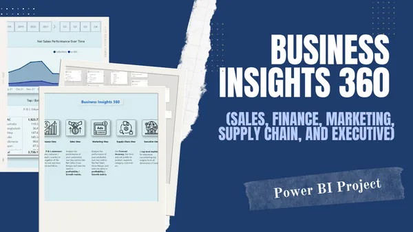 Business Insights 360: Finance, Sales, Marketing, Supply Chain, and Executive dashboards