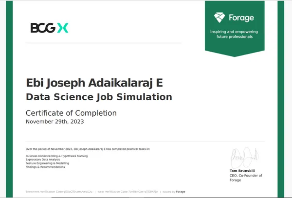 BCG Data Science Job Simulation