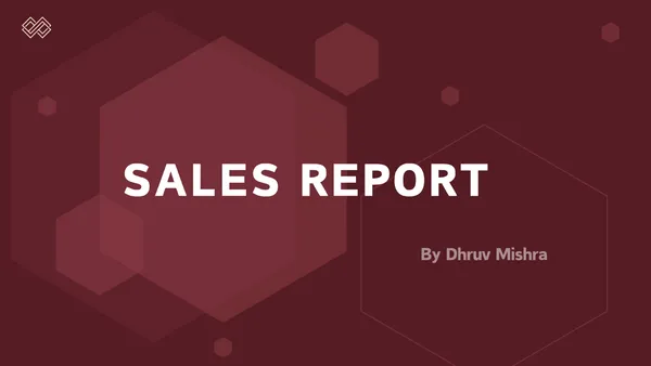 Sales and Finance Project